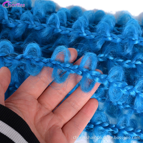 Wholesale Ombre 24Inch Soft Butterfly Locs Crochet Braiding Hair Red Blue Straight Butterfly Locs Box Braiding Hair Extensions